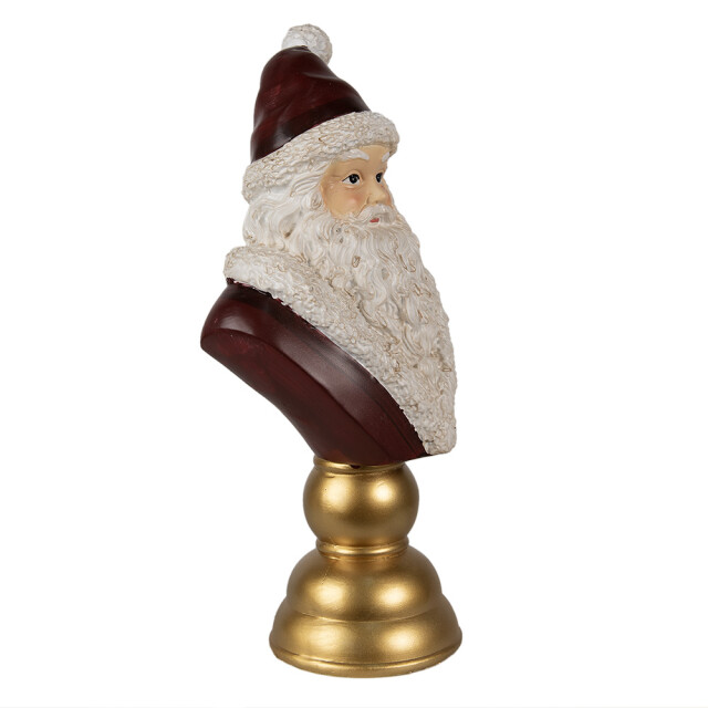 Clayre & Eef Buste kerstman 19x15x40 cm polyresin kerstdecoratie 2709865 large
