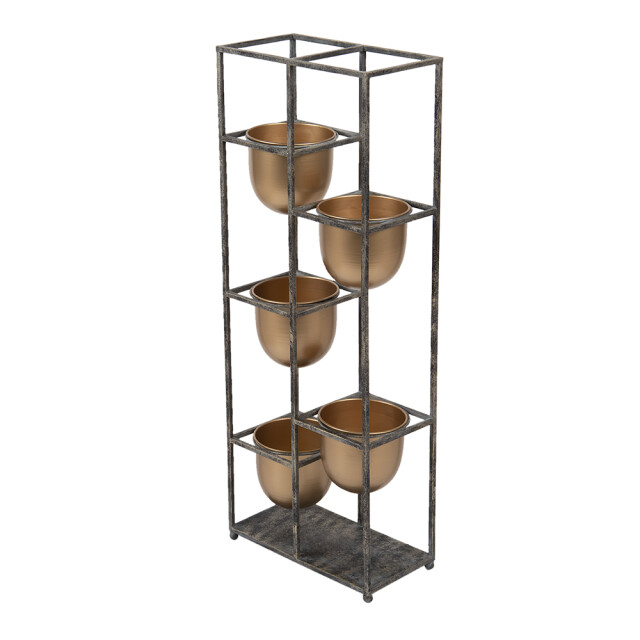 Clayre & Eef Bloempot 80 cm zwart metaal bloempot binnen 1941891 large