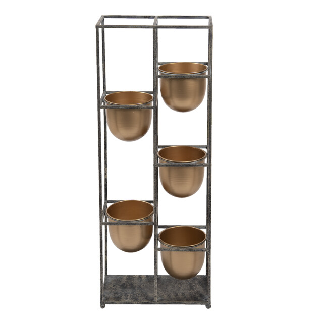 Clayre & Eef Bloempot 80 cm zwart metaal bloempot binnen 1941891 large