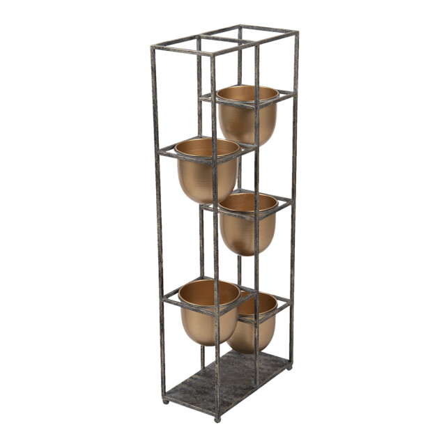 Clayre & Eef Bloempot 80 cm zwart metaal bloempot binnen 1941891 large