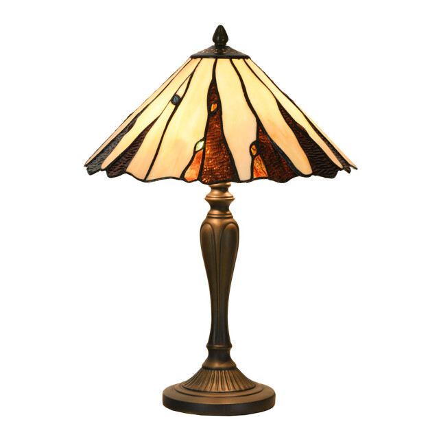 LumiLamp Tiffany tafellamp Ø 35x53 cm glas tiffany bureaulamp 2652438 large
