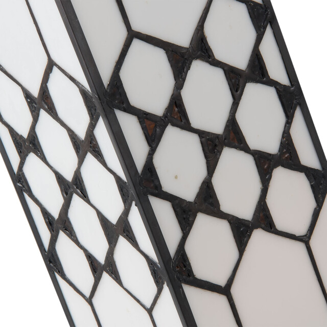 LumiLamp Tiffany tafellamp 12x12x36 cm glas vierkant tiffany bureaulamp 1088564 large