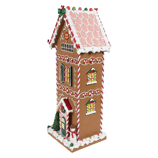 Clayre & Eef Gingerbread house 17x14x40 cm kunststof peperkoekhuisje 2959319 large