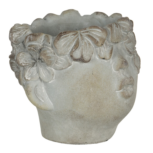 Clayre & Eef Bloempot 30x27x26 cm steen bloempot binnen 1260038 large