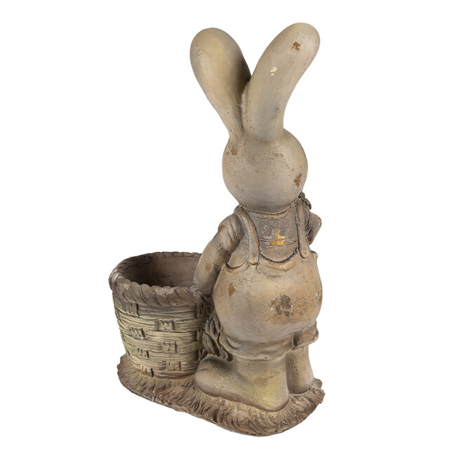 Clayre & Eef Bloempot konijn 49 cm beige keramisch materiaal decoratie 2842002 large