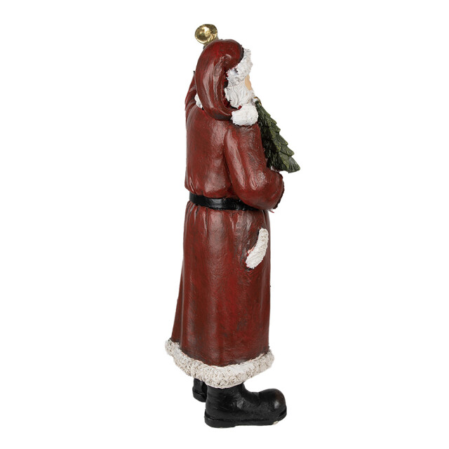Clayre & Eef Beeld kerstman 22x15x51 cm polyresin kerstdecoratie 2584613 large