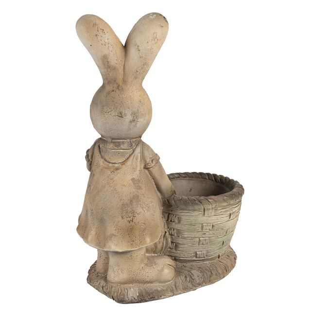 Clayre & Eef Bloempot konijn 49 cm beige keramisch materiaal decoratie 2842001 large