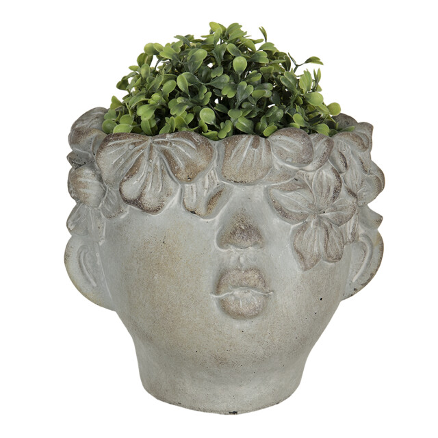 Clayre & Eef Bloempot 30x27x26 cm steen bloempot binnen 1260038 large
