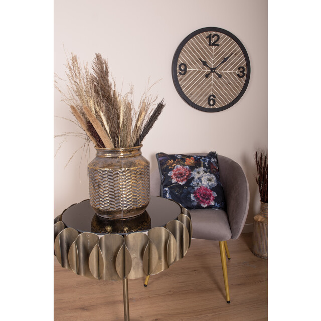 Clayre & Eef Bijzettafel Ø 57x66 cm ijzer glas 2398670 large