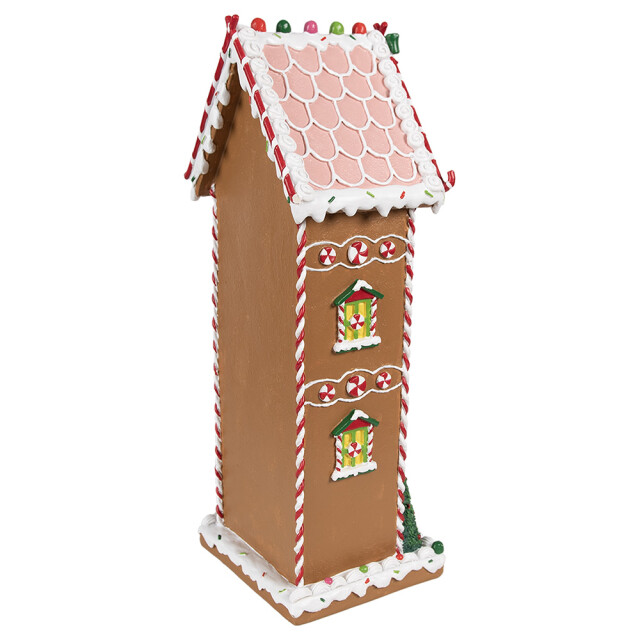 Clayre & Eef Gingerbread house 17x14x40 cm kunststof peperkoekhuisje 2959319 large