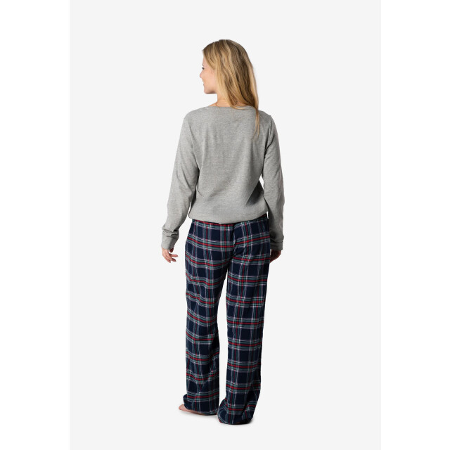 Happy Shorts Dames kerst pyjama set shirt + broek giftbox flanel geruit HS-1053 large