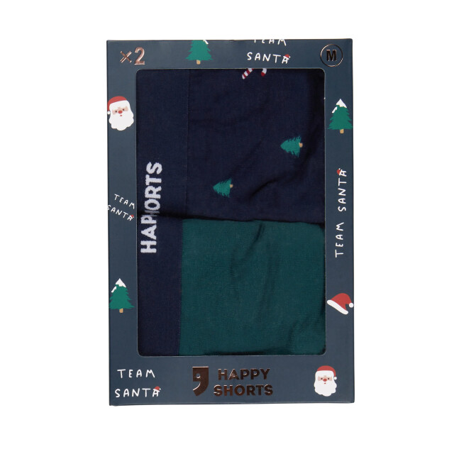 Happy Shorts Heren boxershorts kerst print 2-pack christmas HS-J-1074 large