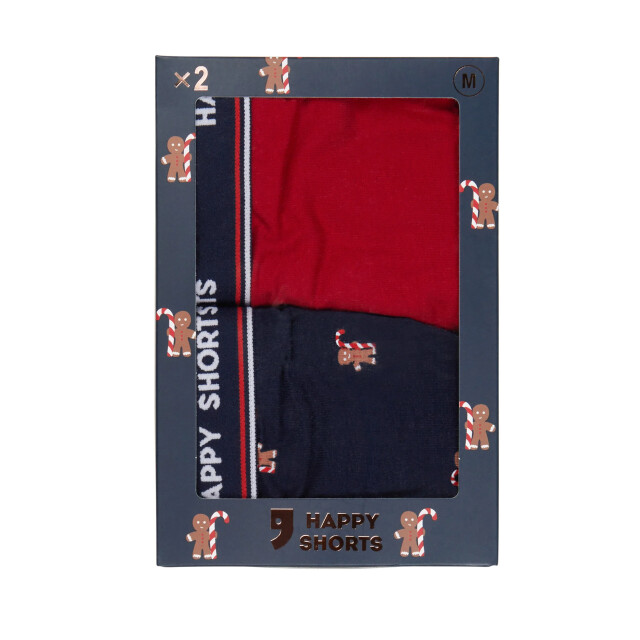 Happy Shorts Heren boxershorts kerst print 2-pack gingerbread HS-J-1073 large