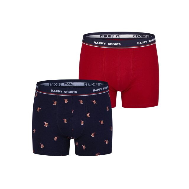 Happy Shorts Heren boxershorts kerst print 2-pack gingerbread HS-J-1073 large