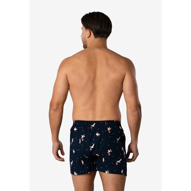 Happy Shorts Heren wijde boxershorts kerst print 2-pack navy/groen HS-1068+1070 large