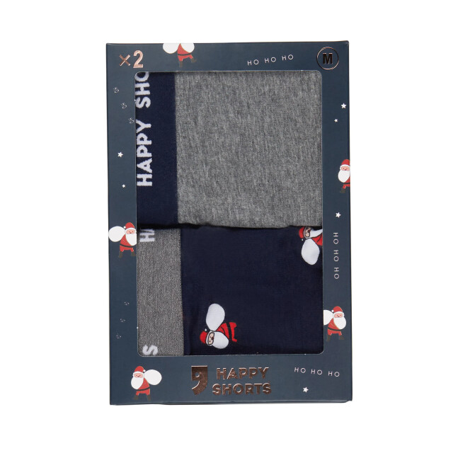 Happy Shorts Heren boxershorts kerst print 2-pack santa HS-J-1072 large