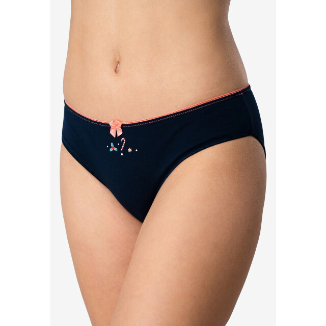 Happy Shorts Dames kerst slips 4-pack roze/blauw/wit HS-1048 large