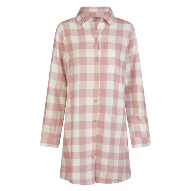 By Louise Dames pyjama nachthemd lang flanel geruit BL-412-02 large