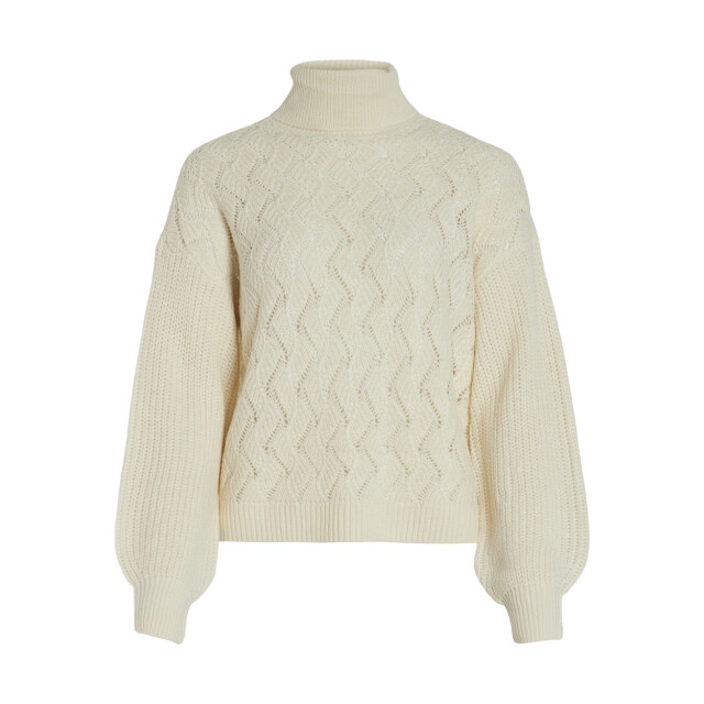 Vila Virandi ls roll neck knit ecru 4219.03.0040 large