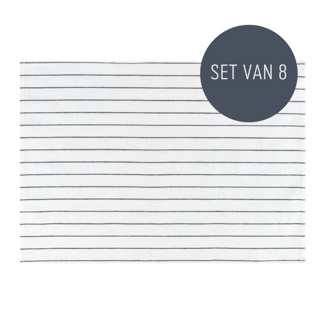 Krumble Theedoek met streeppatroon - set van 8 3016916 large