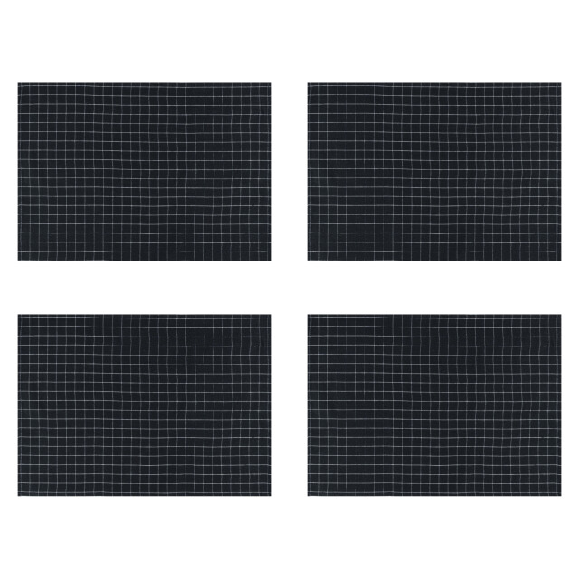 Krumble Theedoek met ruitpatroon klein zwart set van 4 3016917 large