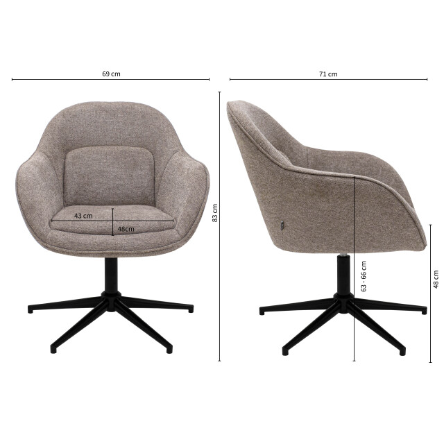 Kick Collection Kick draaifauteuil lux - 3017166 large