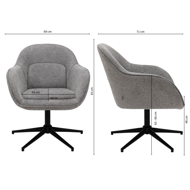 Kick Collection Kick draaifauteuil lux - 3017164 large