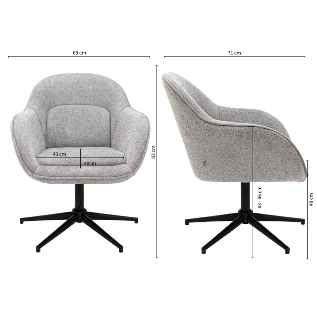 Kick Collection Kick draaifauteuil lux - 3017163 large