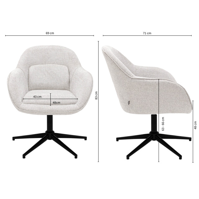 Kick Collection Kick draaifauteuil lux - 3017165 large