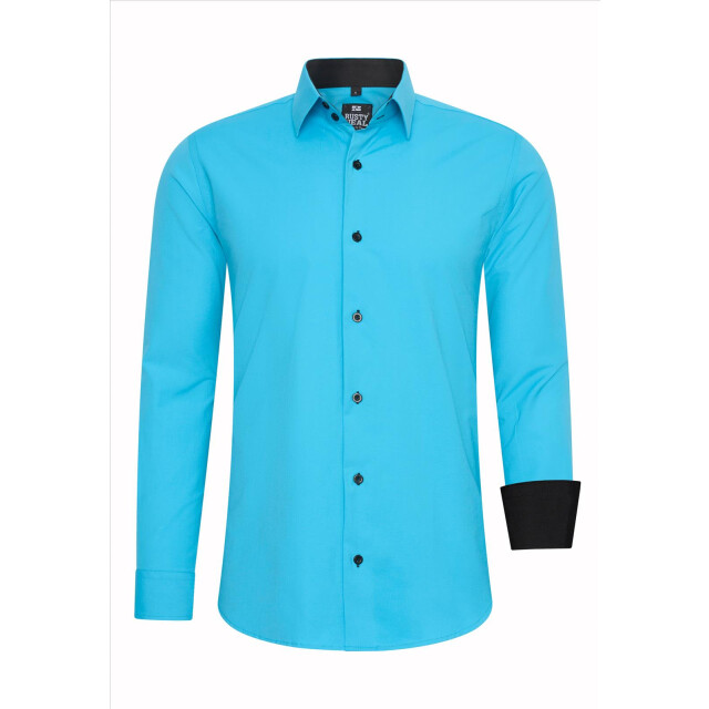 Rusty Neal Heren overhemd - turkis r-44 RN10-R-44 large