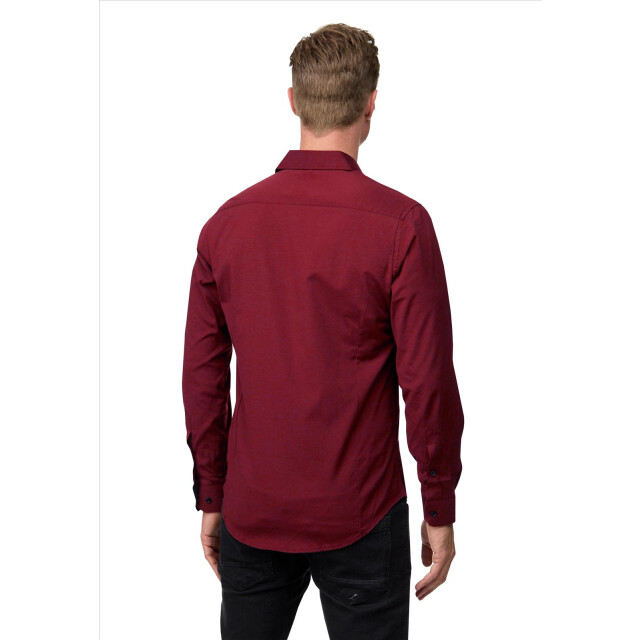 Rusty Neal Heren overhemd bordeaux rood - r-44 170024010-R-44 large