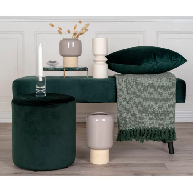 Artichok Jip velvet poef donker Ø 34 cm 2027287 large