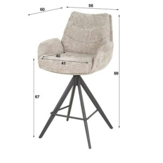 Hoyz barstoel lounge rich set van 2 3005213 large