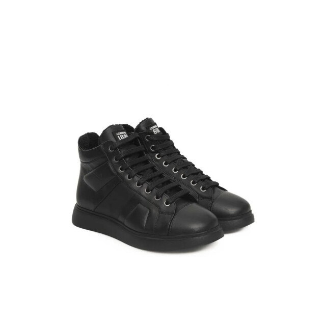 Cerruti 1881 Leren dames sneakers Cerruti 1881 Zwarte Leren Dames Sneakers large