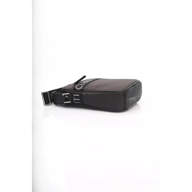 Cerruti 1881 Nylon schoudertas voor mannen Cerruti 1881 Bruine Nylon Schoudertas voor Mannen large