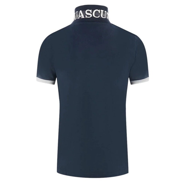 Aquascutum Elegante katoenen poloshirt met contrasterend logo embleem Aquascutum Elegante Katoenen Poloshirt met Contrasterend Logo Embleem large