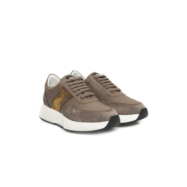Cerruti 1881 Leren sneakers voor dames met platform Cerruti 1881 Beige Leren Sneakers voor Dames met Platform large