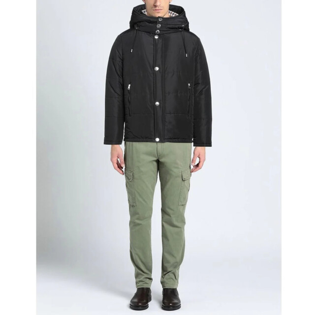 Aquascutum Elegante jas met verwijderbare kap Elegante Zwarte Aquascutum Jas met Verwijderbare Kap large