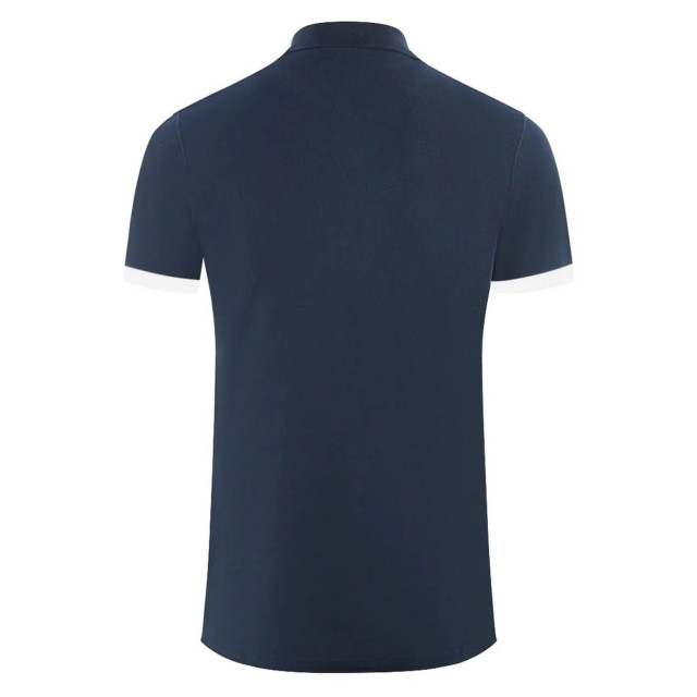 Aquascutum Elegante katoenen poloshirt met contrasterend logo embleem Aquascutum Elegante Katoenen Poloshirt met Contrasterend Logo Embleem large