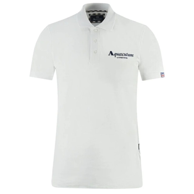 Aquascutum Elegante te katoenen polo Aquascutum Elegante Witte Katoenen Polo large