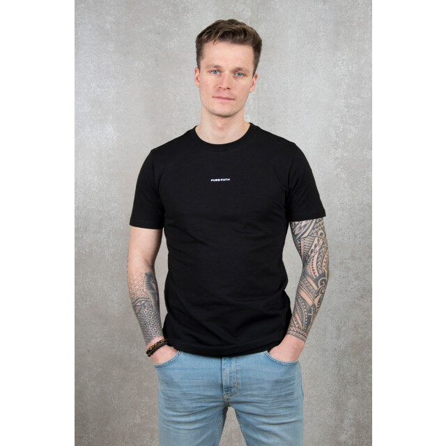 Purewhite T-shirt with front and back application 100.10.1028 large