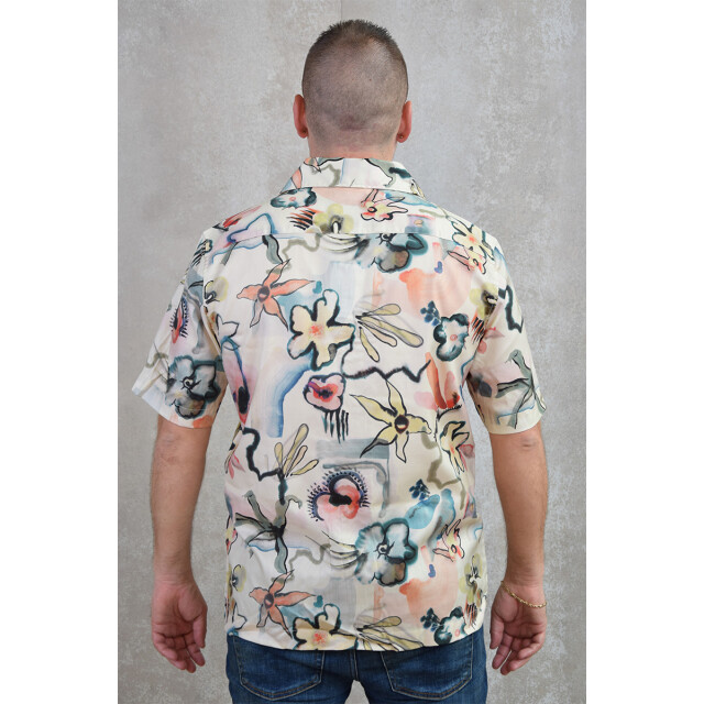Fred Perry Floral revere collar shirt 123.01.0001 large