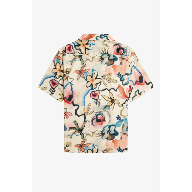 Fred Perry Floral revere collar shirt 123.01.0001 large