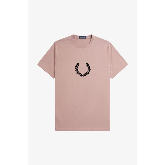 Fred Perry Flocked laurel wreath gra tee 100.90.0111 large
