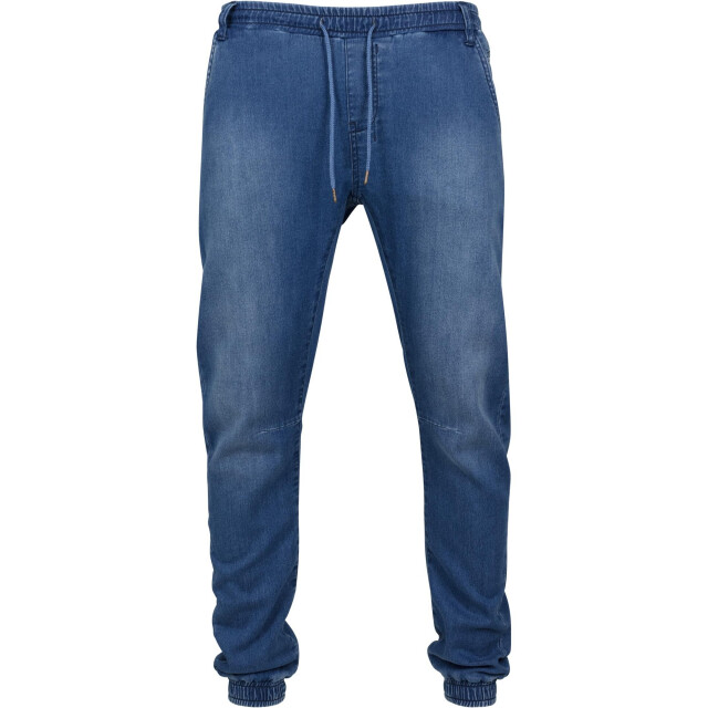 Urban Classics Heren gebreide denim joggingbroek UTTN823_washedblue large