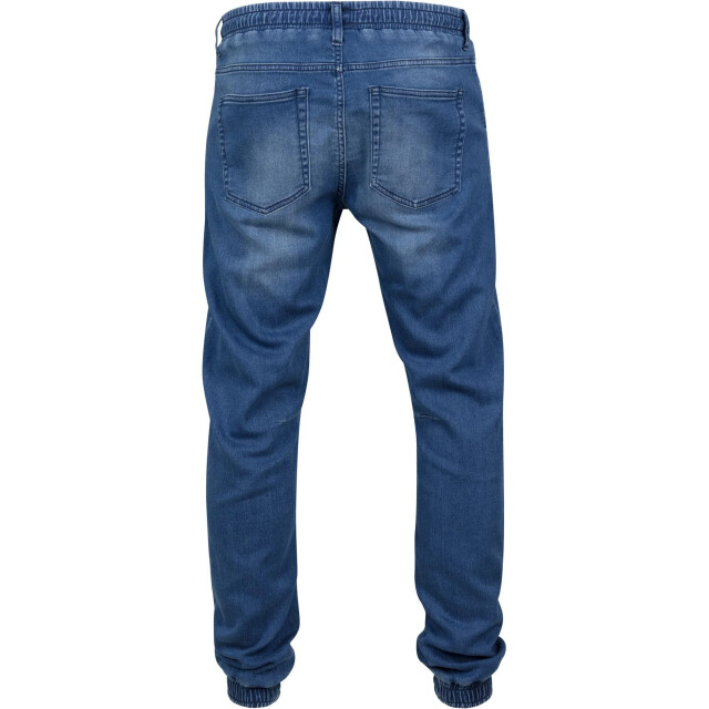 Urban Classics Heren gebreide denim joggingbroek UTTN823_washedblue large