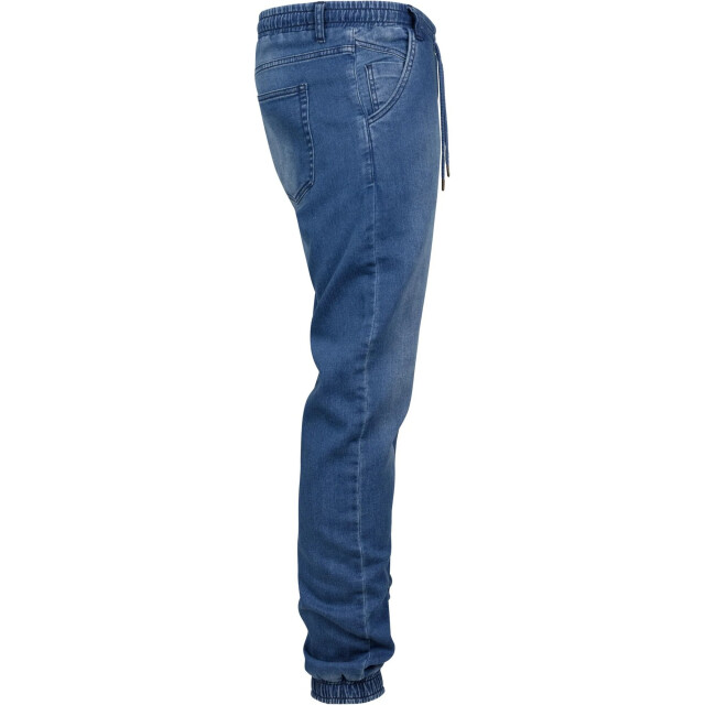 Urban Classics Heren gebreide denim joggingbroek UTTN823_washedblue large