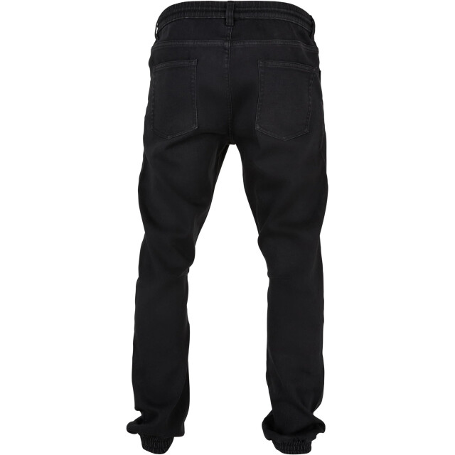 Urban Classics Heren gebreide denim joggingbroek UTTN823_realblackwashed large