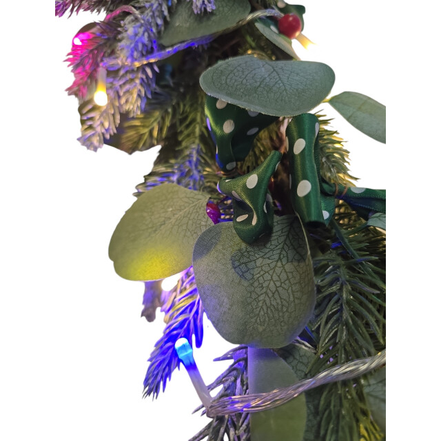 Furnilux Kerstkrans met warme led verlichting op batterij 3 x aa 80 lampjes 8 3015281 large