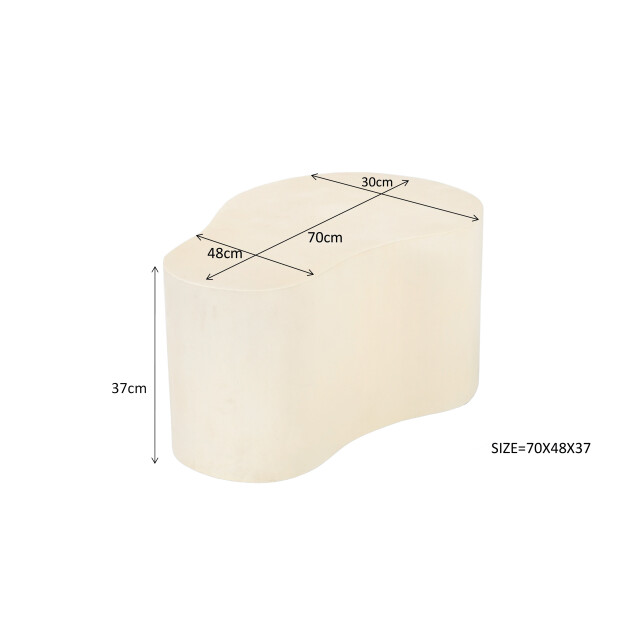 Brix D - salontafel organic sandy 70cm beton / mdf 2834848 large